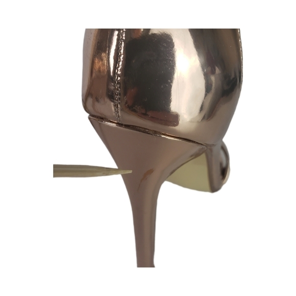 Shaeland Charming Ankle Strap Rounded Buckle Open Toe Stiletto. Rose Gold Sz 7 - Picture 11 of 15